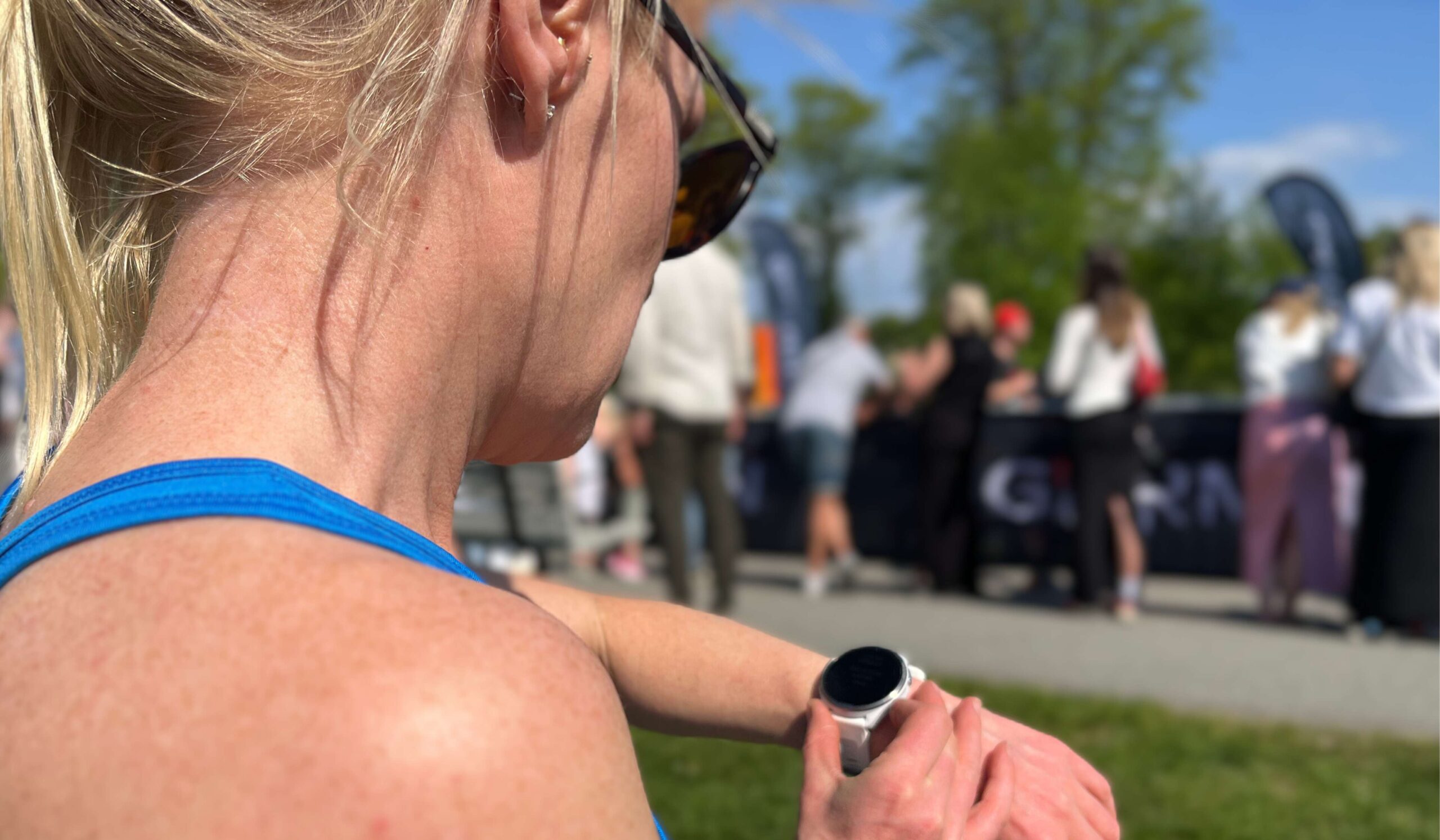 En löpare med en löparklocka