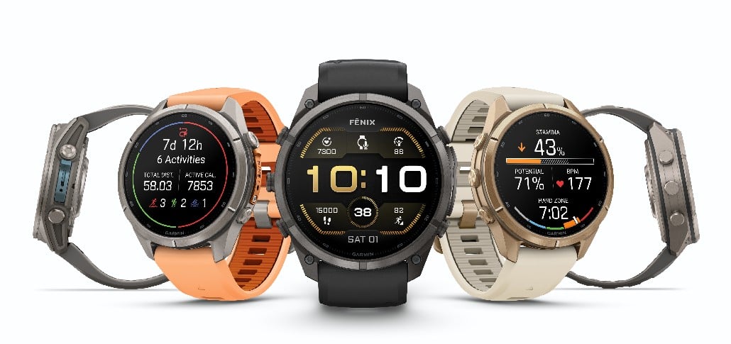 Garmin fēnix 9-serien med flera modeller i olika storlekar och färger